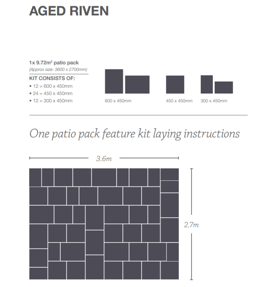 Aged Riven ECO Concrete Paving