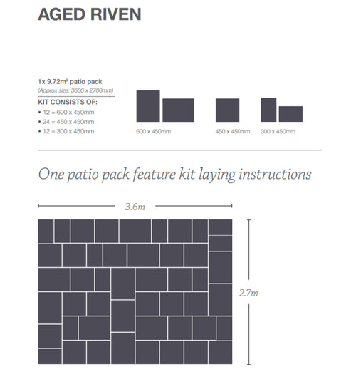 Aged Riven ECO Concrete Paving