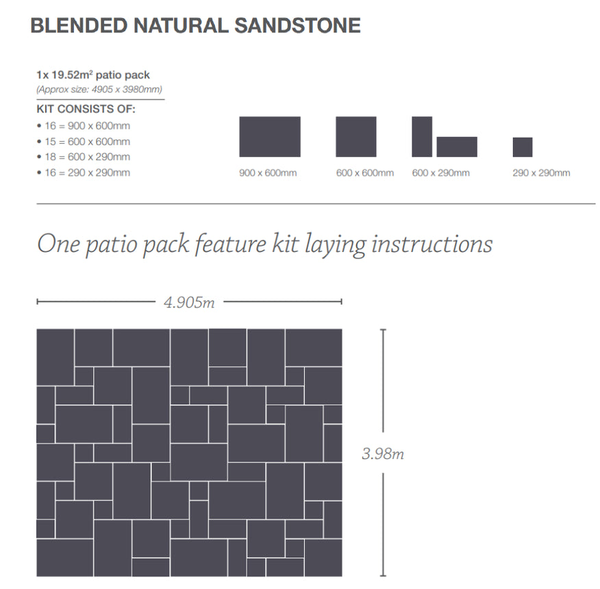 Blended Natural Sandstone Paving